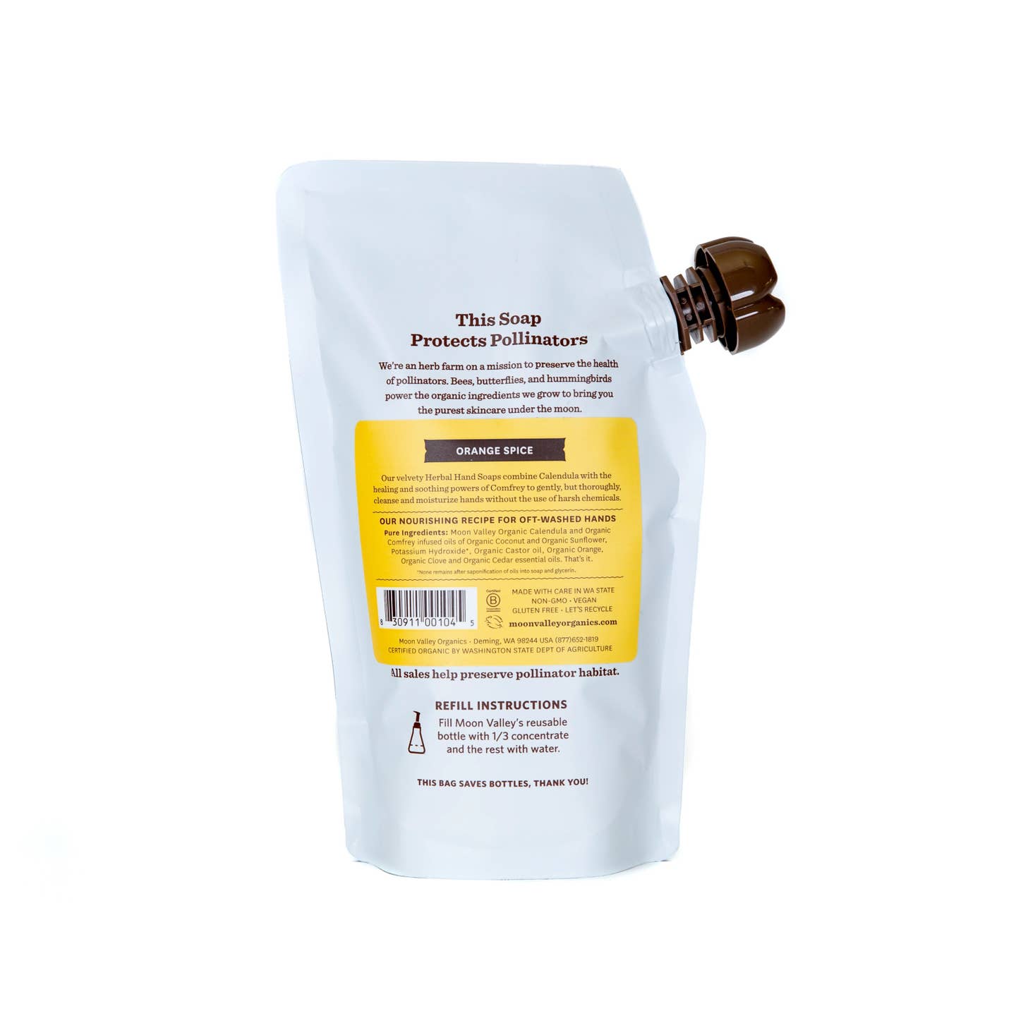Moon Valley Organics Orange Spice Foaming Herbal Hand Soap Concentrate