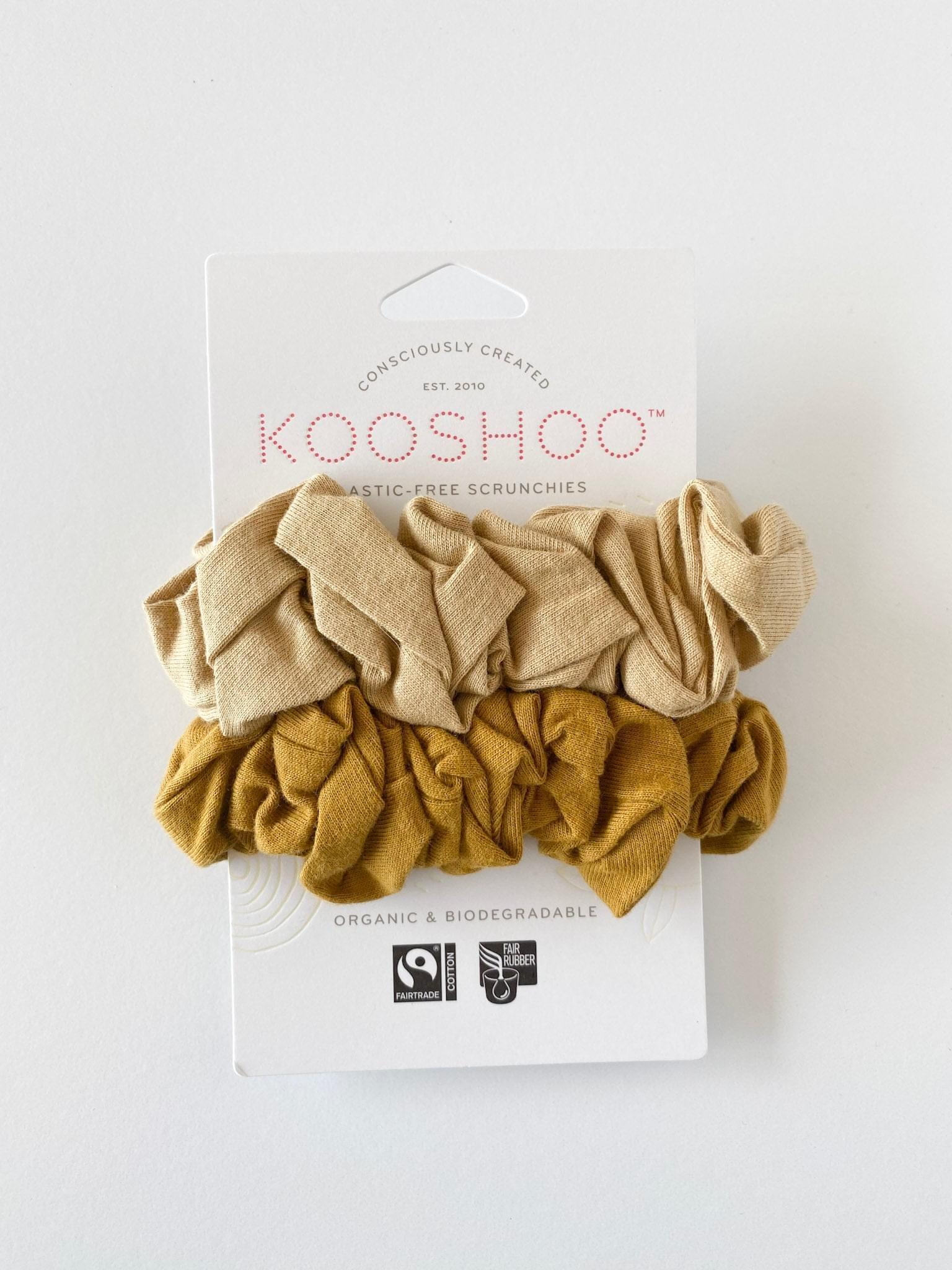 KOOSHOO Plastic-free Scrunchies - Gold Sand - BeFreeDaily
