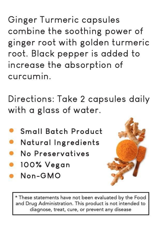 Lamie Wellness Organic Ginger Turmeric Capsules - BeFreeDaily