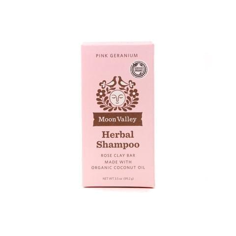 Moon Valley Organics Pink Geranium Herbal Shampoo Bar - BeFreeDaily